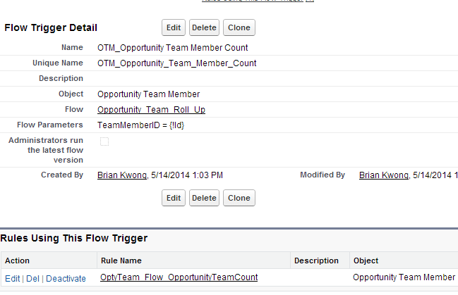 A Flow Trigger on an Opportunity Team Member
